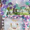 168 Pieces Unicorn Balloons Arch Garland Kit, Pink Purple Aqua Blue Confetti Latex Balloons for Unicorn Birthday Decorations for Girls Wedding Baby Shower Party Supplies
